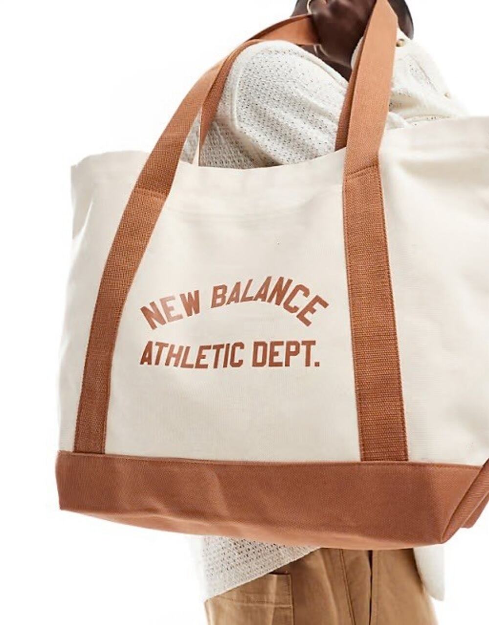 New Balance Tote Bag Canvas Tote LAB23178 Beige Great Plains